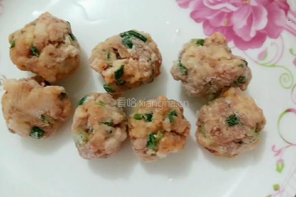 香葱鲜肉小丸子的做法图解6