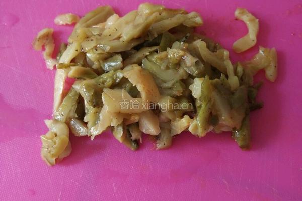雪菜榨菜毛豆炒肉丝的做法图解5