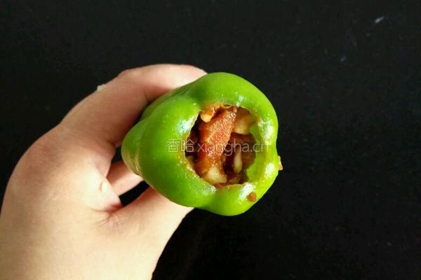 虎皮镶肉尖椒的做法图解4