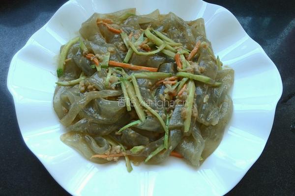 拉皮炒肉丝的做法图解3