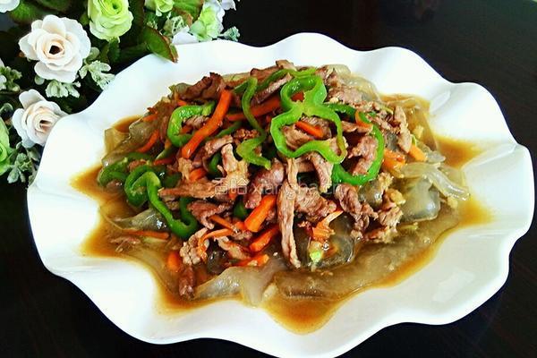 拉皮炒肉丝的做法图解7