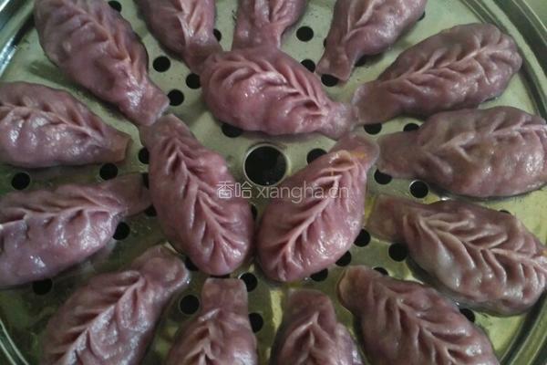 紫薯猪肉大葱饺子(紫薯皮)的做法图解7