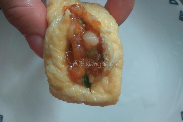 豆腐泡塞肉的做法图解6