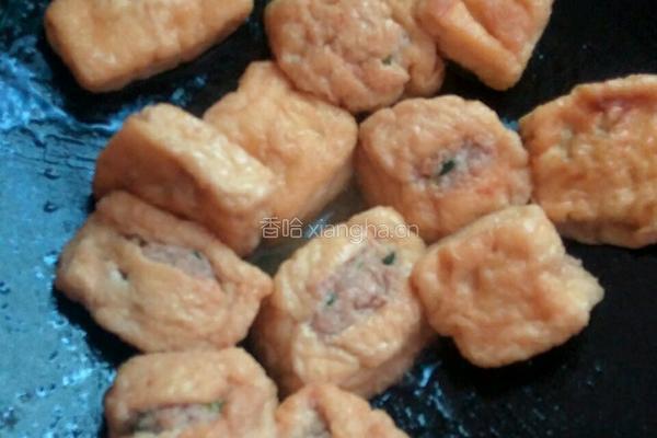 豆腐泡塞肉的做法图解10
