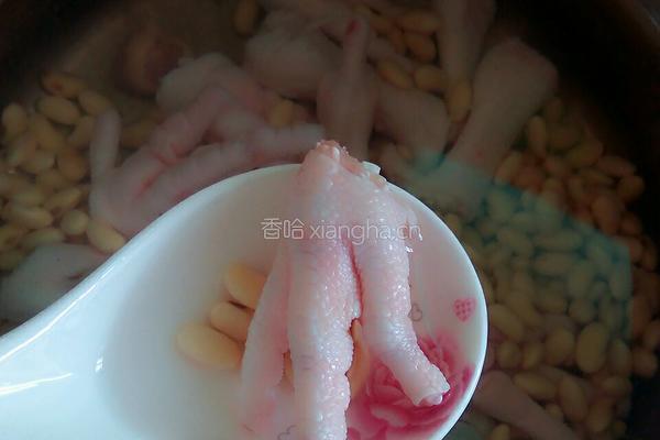 黄豆鸡脚汤的做法图解3