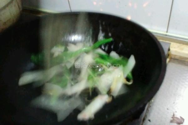 芥蓝炒山药的做法图解8