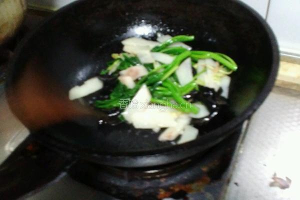 芥蓝炒山药的做法图解9