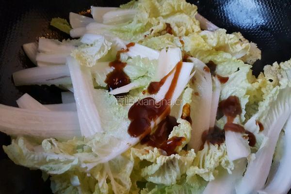 白菜炒粉丝的做法图解5