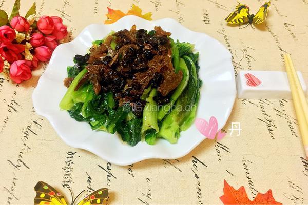 豆鼓鲮鱼油麦菜的做法图解8
