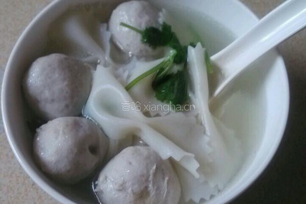 肉丸蝴蝶面汤的做法图解6