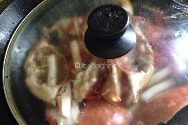 梭子蟹炒年糕的做法图解4