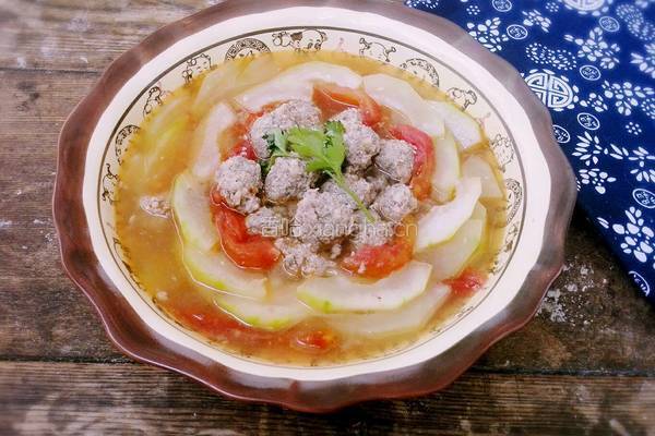 冬瓜番茄肉丸汤的做法图解8