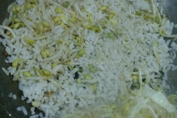 绿豆芽蛋炒饭的做法图解5