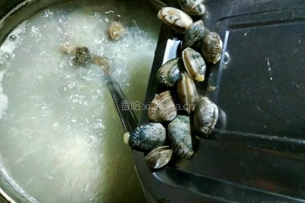 花蛤粥的做法图解4