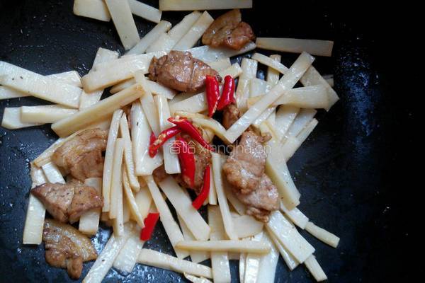 竹笋炒肉的做法图解9