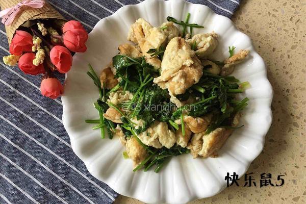 香菜炒鹅蛋的做法图解9