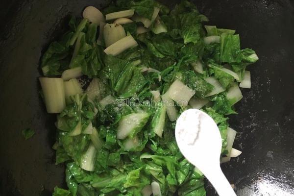 小白菜炒肉的做法图解4