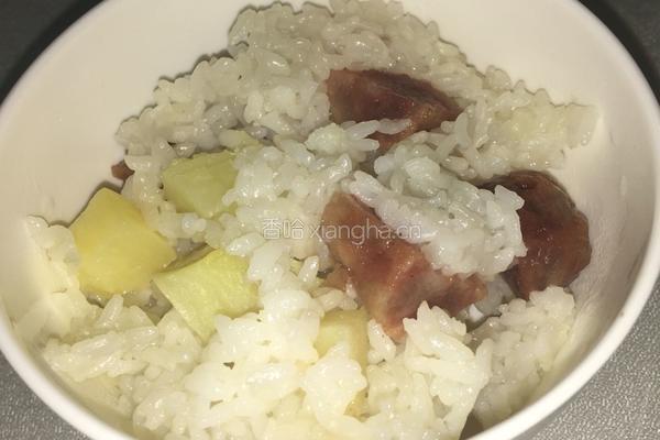 腊肠土豆饭的做法图解3