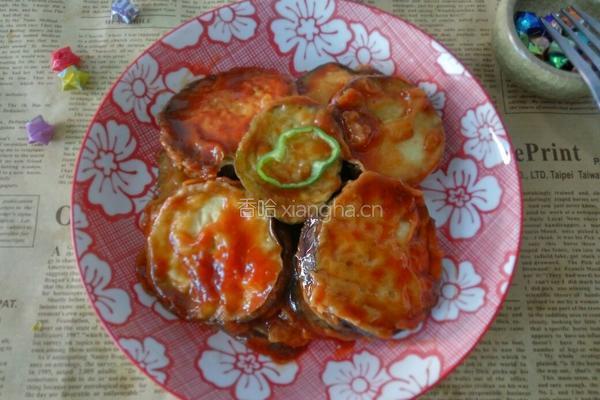 鱼香茄饼的做法图解8