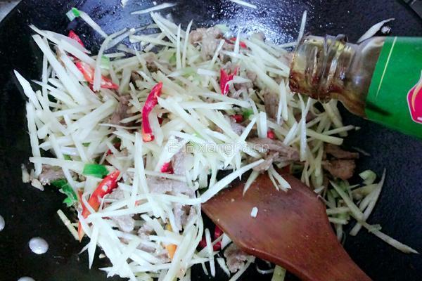 肉丝炒子姜的做法图解6