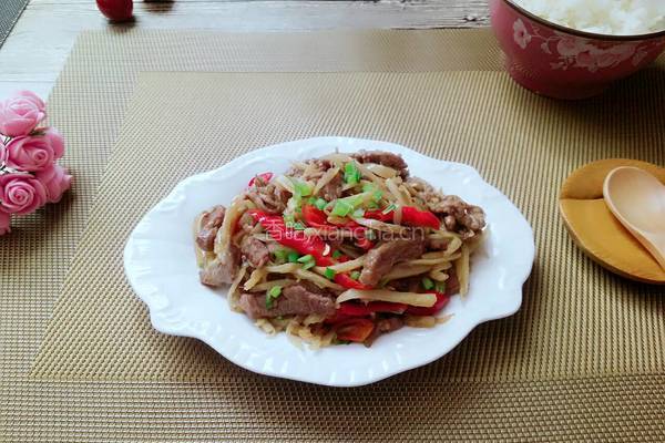 肉丝炒子姜的做法图解8
