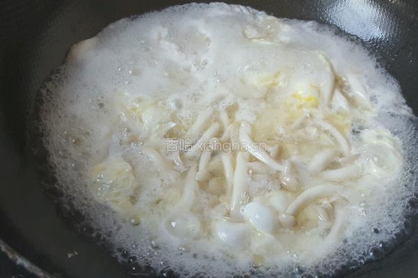 白玉菇鸡蛋汤的做法图解6