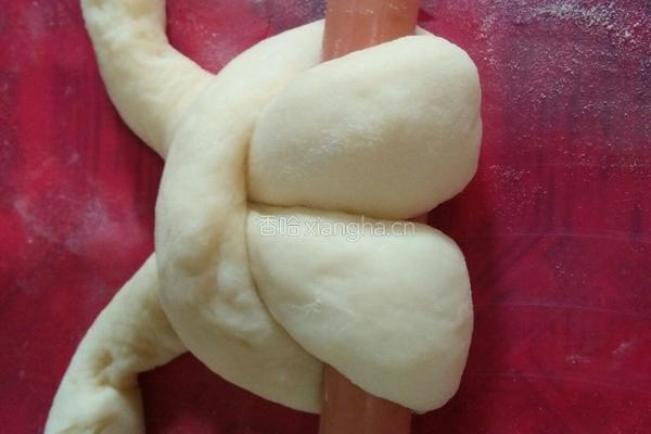 酸奶萌兔火腿面包的做法图解10