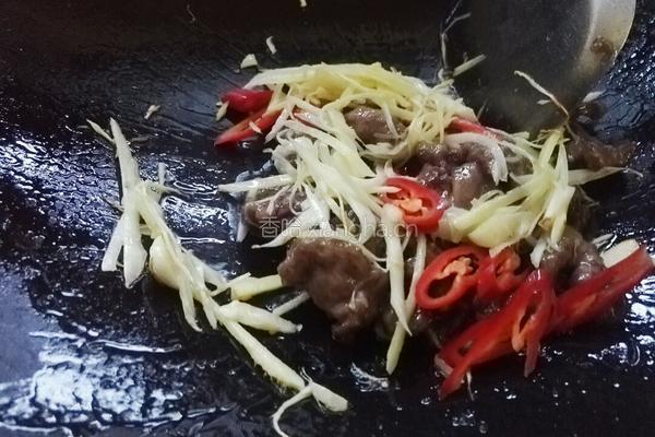 姜丝炒牛肉的做法图解9