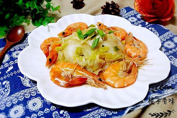 大虾炒白菜的做法图解7