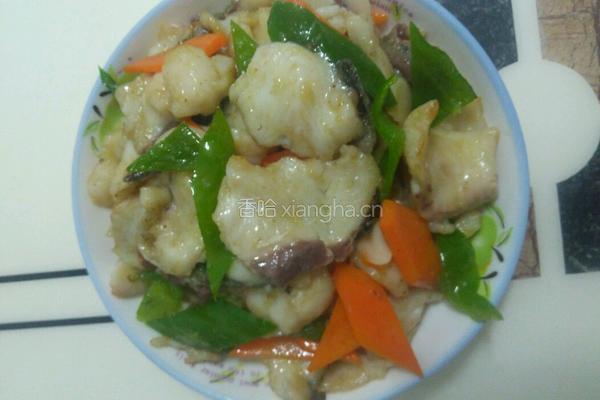 炒生鱼片的做法图解10