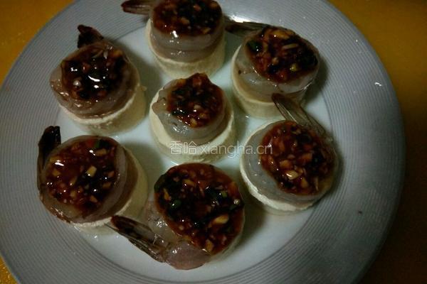 豆腐蒸虾的做法图解8