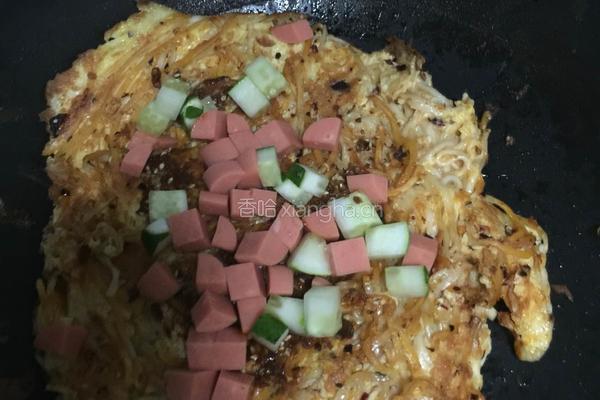 鸡蛋挂面煎饼的做法图解6