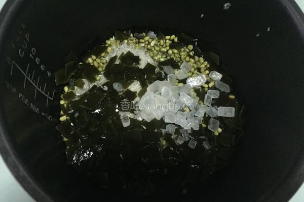 海带绿豆粥的做法图解4