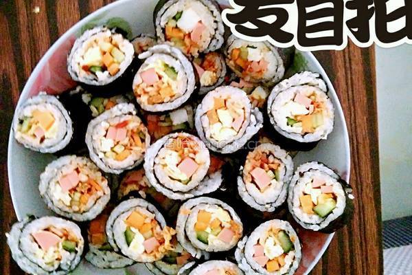 辣白菜紫菜包饭的做法图解6