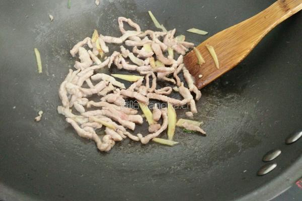 肉丝炒黄秋葵的做法图解6
