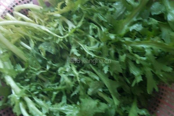 蒜汁麻酱拌苦菊的做法图解2