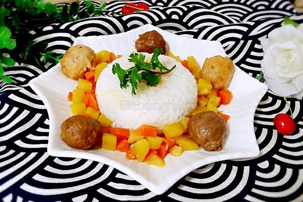 肉丸土豆盖浇饭的做法图解7