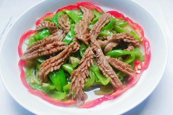 青椒炒猪腰的做法图解16
