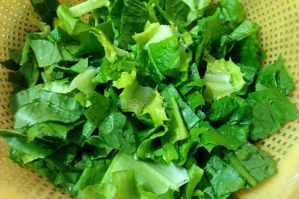 油麦菜炖豆腐的做法图解1