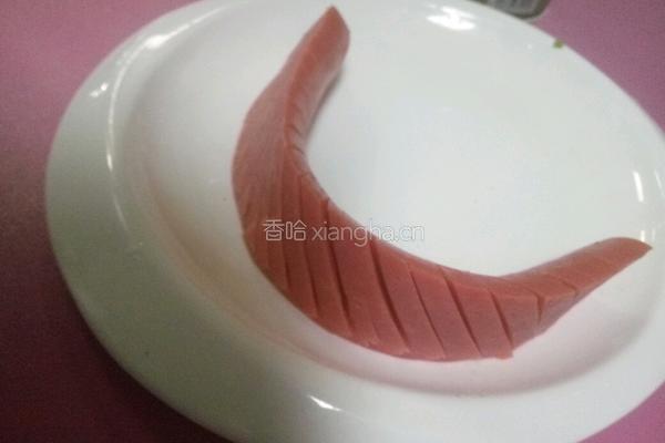 菊花香肠的做法图解3