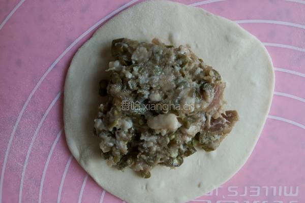 豆角肉馅发面饼的做法图解14