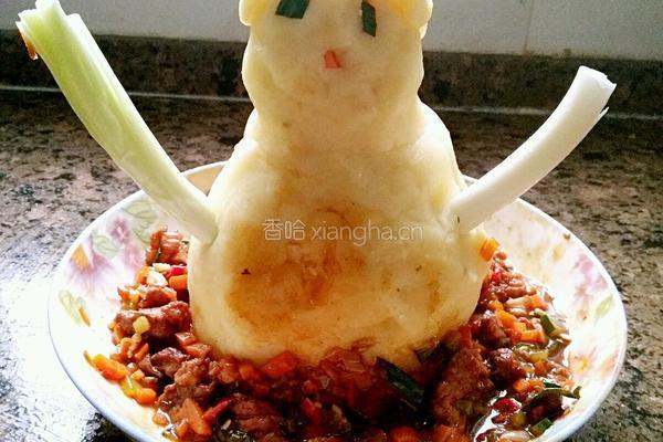 剁辣椒雪人土豆泥的做法图解8