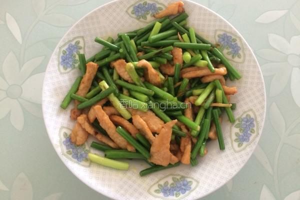 肉丝炒蒜苔的做法图解14