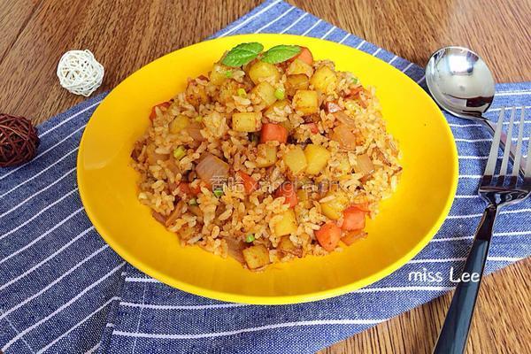 土豆炒饭的做法图解9