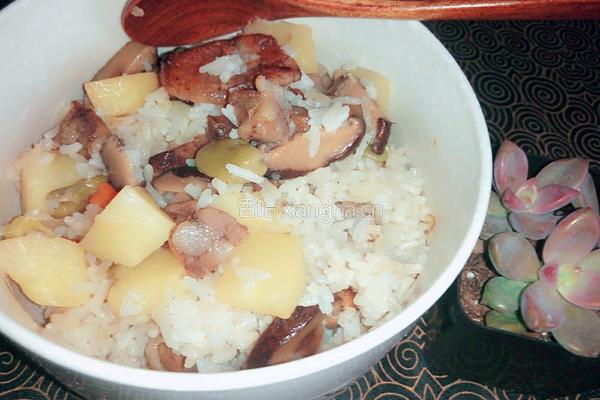 土豆香肠焖饭的做法图解12