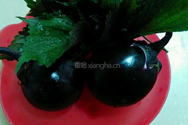 紫苏叶烧茄子的做法图解1