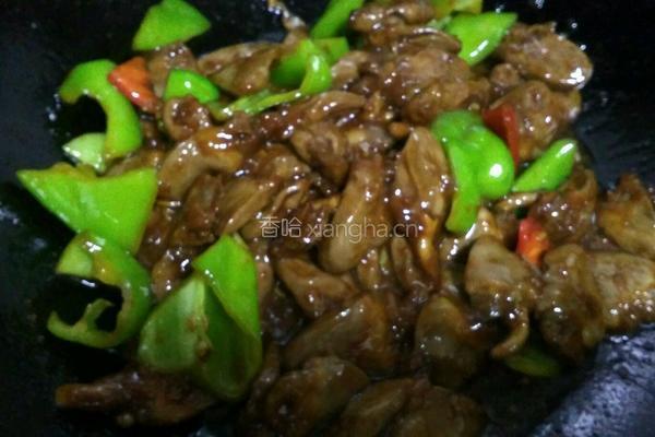 尖椒爆鸡心的做法图解10