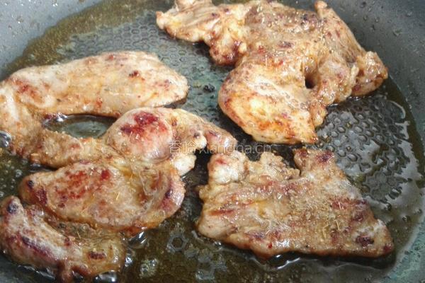 香煎梅花肉的做法图解4