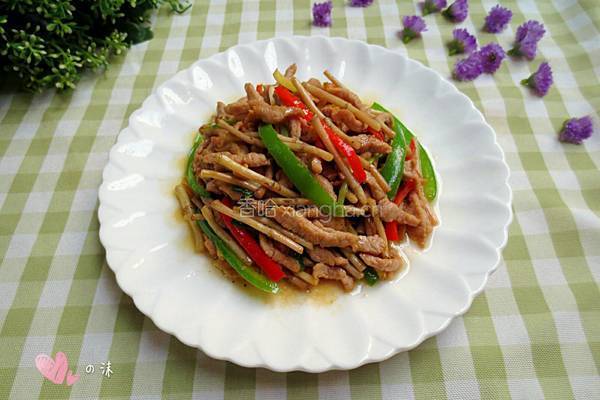 鱼腥草炒肉丝的做法图解7