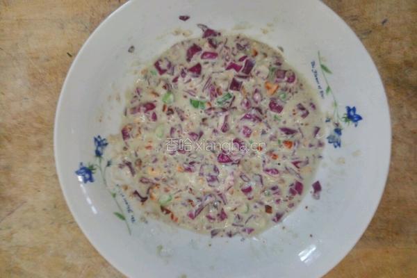 花生紫甘蓝煎饼的做法图解9